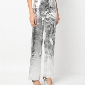 New rotate birger christensen croc silver pants!